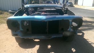 Dustless blasting of cars and hot rods, restoration of vehicles before image
