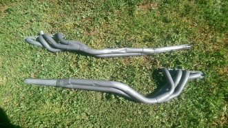 Dustless blasting of car exhauist headers after image