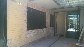 Dustless blasting of factory and buildings before image
